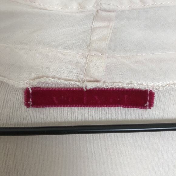 VELVET by Graham & Spencer 100% Cotton Ruffle‎ Top Sz S Pink Tie Front L/S USA - Picture 3 of 10